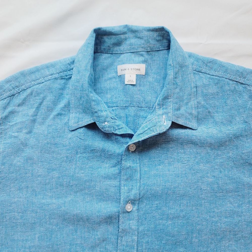 Sun+ Stone Blue Button Shirt - Picture 3 of 9